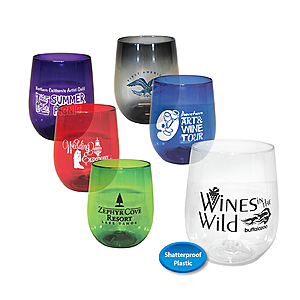 Photo of 12 Oz. Plastic Stemless Wine Glass