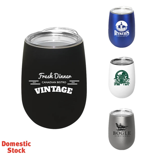 Main photo of 12 Oz. Halcyon® Stainless Steel Wine Glass With Acrylic Lid