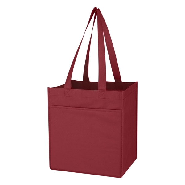 Burgundy color option for Non Woven 6 Bottle Wine Tote Bag