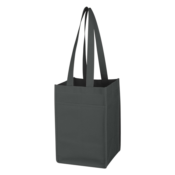 Black color option for Non Woven 4 Bottle Wine Tote Bag