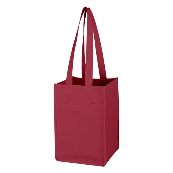 Burgundy color option for Non Woven 4 Bottle Wine Tote Bag