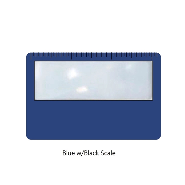 Blue Black color option for Credit Card Magnifier With Ruler