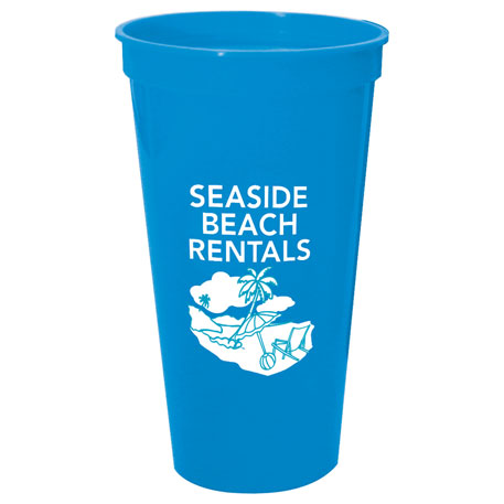 Process Blue color option for 24 Oz. Stadium Cup Blank