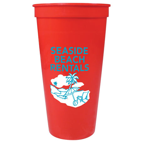 Red color option for 24 Oz. Stadium Cup Blank