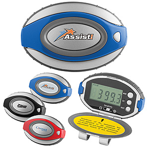 Photo of Oval Clip On Pedometer/Clock