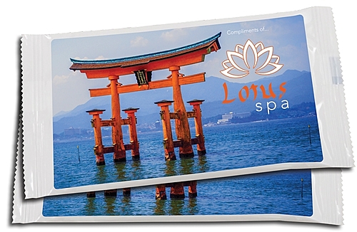 Photo of Regal Wipes™ Lemon Scented Wet Towelette Single Packs W/Full Color Label