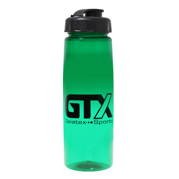 Transparent Green color option for 30 Oz. Poly Saver Pet Bottle With Flip Top Cap