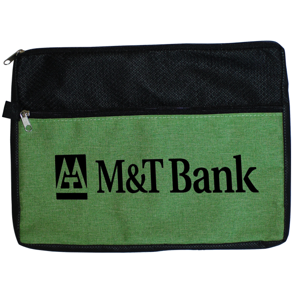 Green color option for Double Zipper Accessory Bag