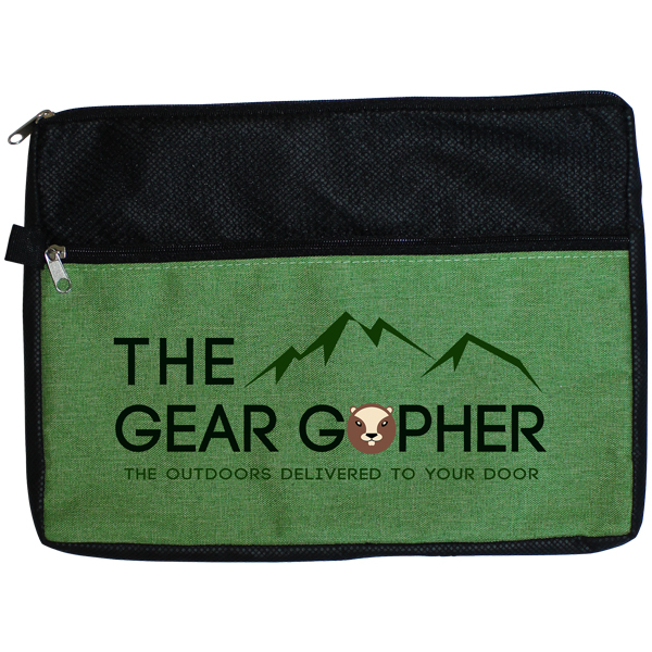 Green color option for Double Zipper Accessory Bag, Full Color Digital