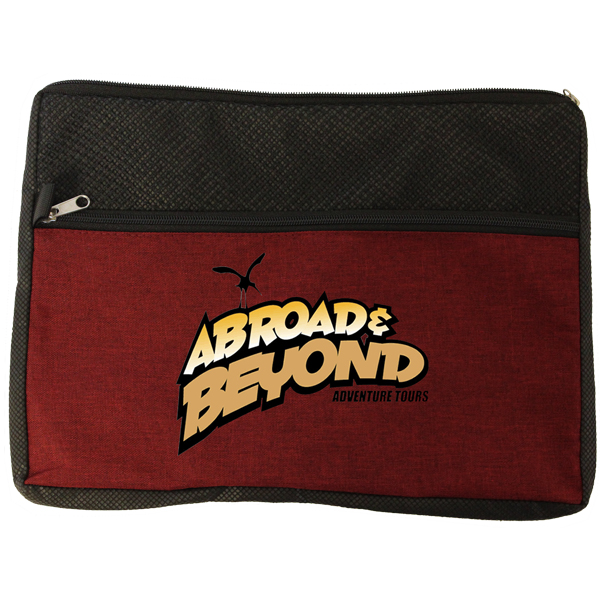 Red color option for Double Zipper Accessory Bag, Full Color Digital