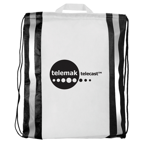 White color option for Nw Reflective Drawstring Backpack