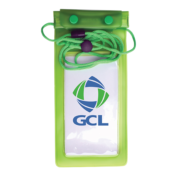 Green color option for Large Waterproof Cell Phone Bag, Full Color Digital