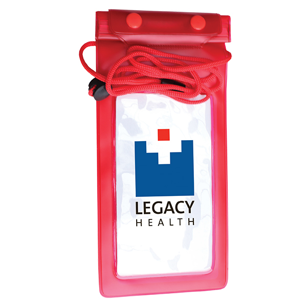 Red color option for Large Waterproof Cell Phone Bag, Full Color Digital