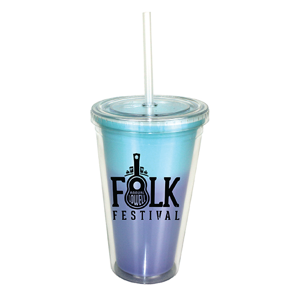 Blue To Purple color option for 16 Oz. Mood Victory Acrylic Tumbler With Straw Lid
