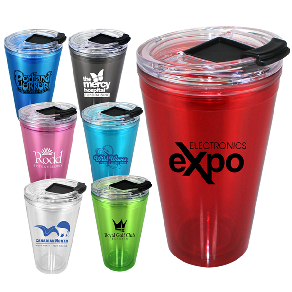 Pink color option for 16 Oz. Victory Acrylic Tumbler With Flip Top Lid