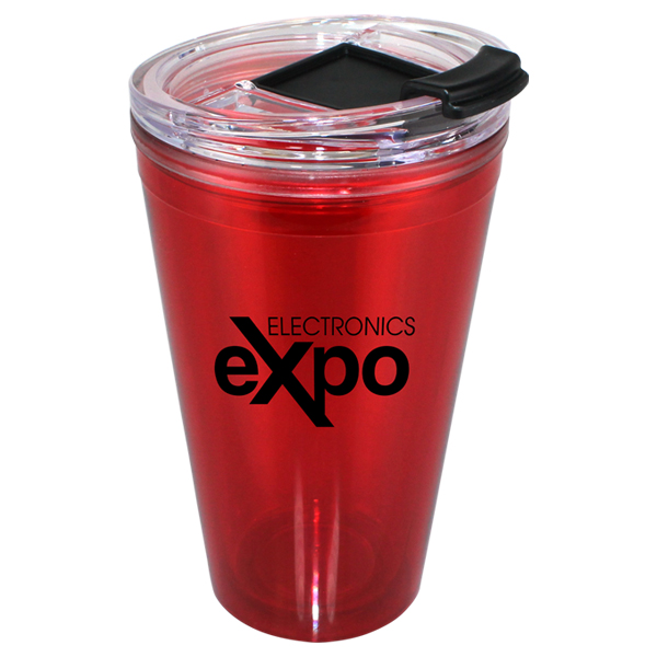 Red color option for 16 Oz. Victory Acrylic Tumbler With Flip Top Lid