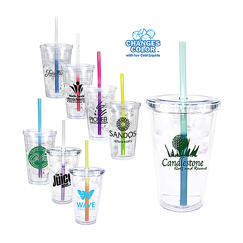 Main photo of 16 Oz. Victory Acrylic Tumbler With Mood Straw