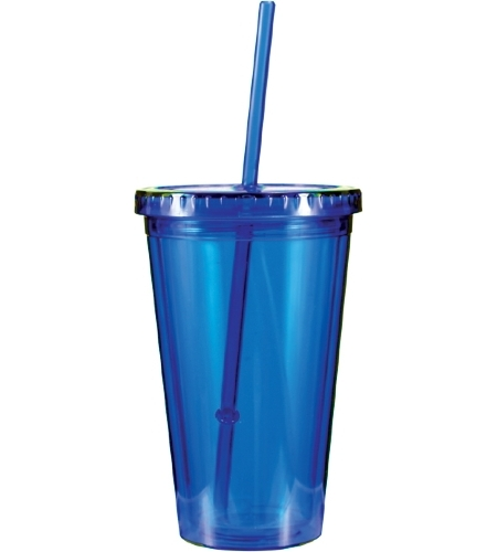 Blue color option for 16 Oz. Victory Acrylic Tumbler With Straw Lid