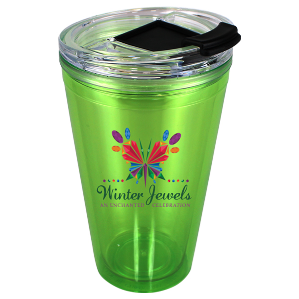 Green color option for 16 Oz. Victory Acrylic Tumbler With Flip Top Lid, Full Color Digital