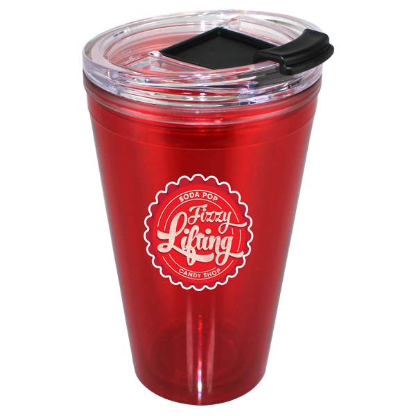 Red color option for 16 Oz. Victory Acrylic Tumbler With Flip Top Lid, Full Color Digital