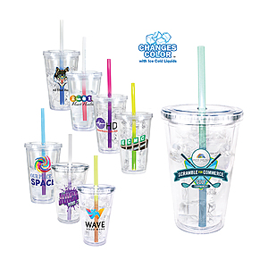 Photo of 16oz. Victory Acrylic Tumbler With Mood Straw, Full Color Digital