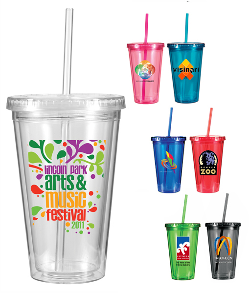 Pink color option for 16 Oz. Victory Acrylic Tumbler With Straw Lid, Full Color Digital