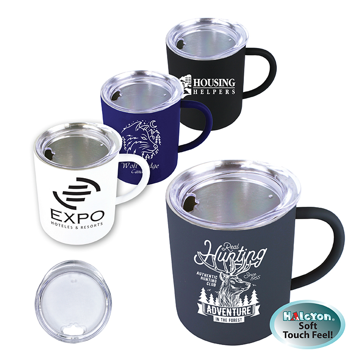 Black color option for 15 Oz. Halcyon® Coffee Mug With Acrylic Lid