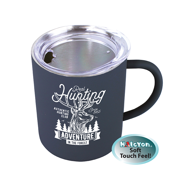 Gray color option for 15 Oz. Halcyon® Coffee Mug With Acrylic Lid