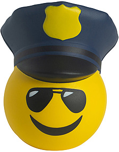 Photo of Police Officer Emoji Hat Stress Reliever