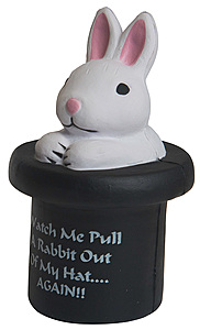 Photo of Magic White Rabbit In Top Hat Stress Reliever