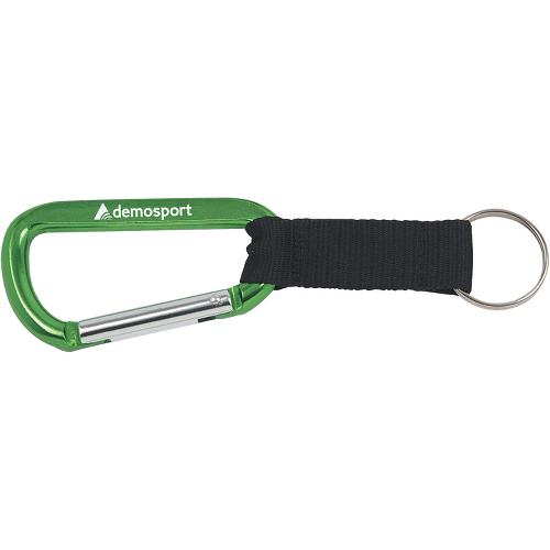 Green color option for 8mm Carabiner With Black Strap