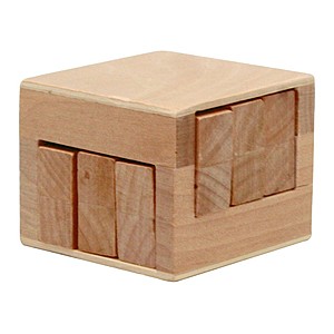 Photo of Wooden Sliding Cube Puzzle