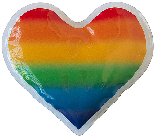 Photo of Rainbow Gel Beads Hot/Cold Pack Heart