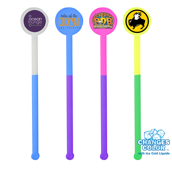 Frosted To Blue color option for 6" Mood Stirrer, Full Color Digital