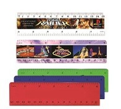 Main photo of 6" Plastic Ruler (Front), Full Color Digital