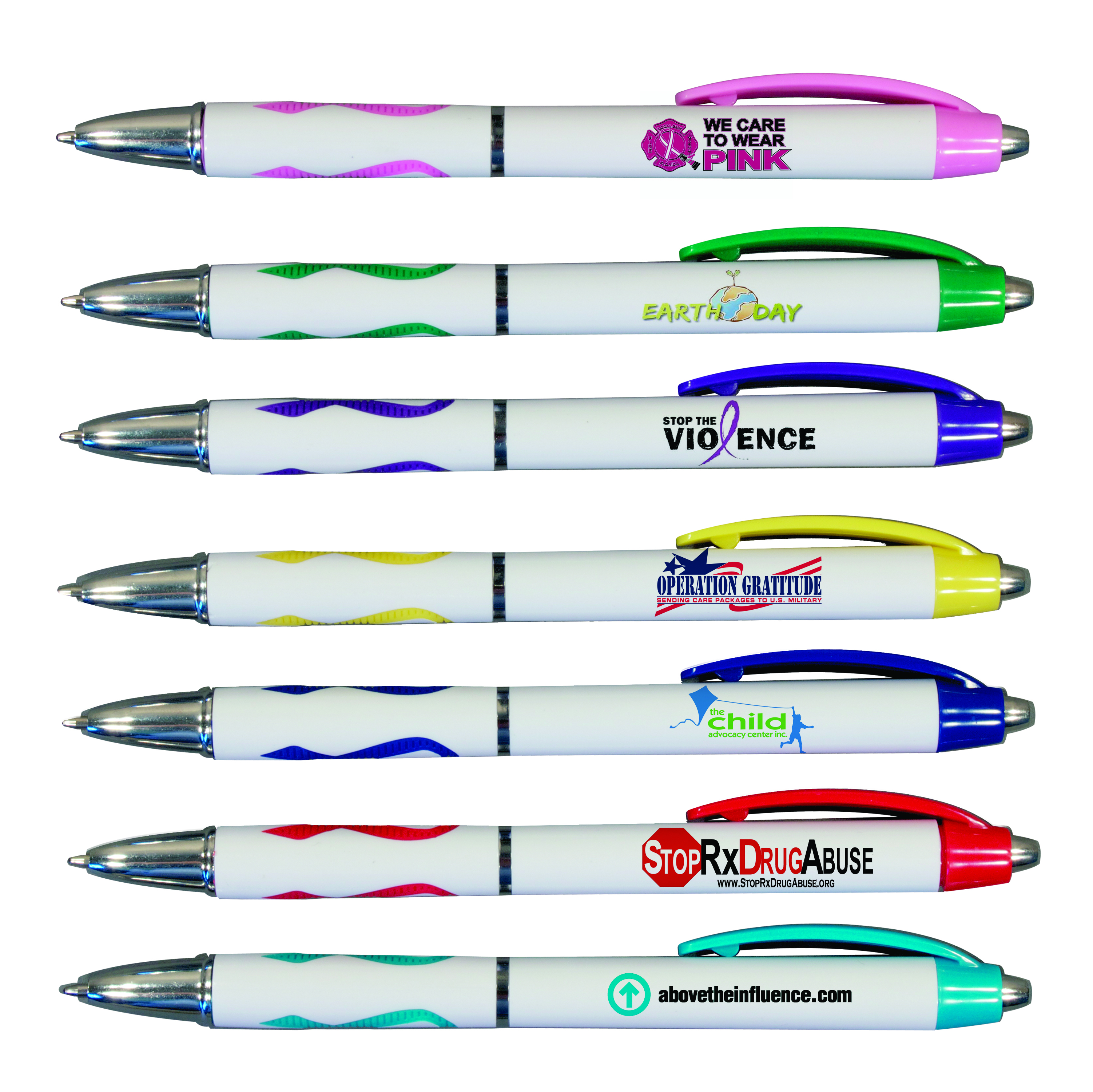 Pink color option for Awareness Grip Pen, Full Color Digital