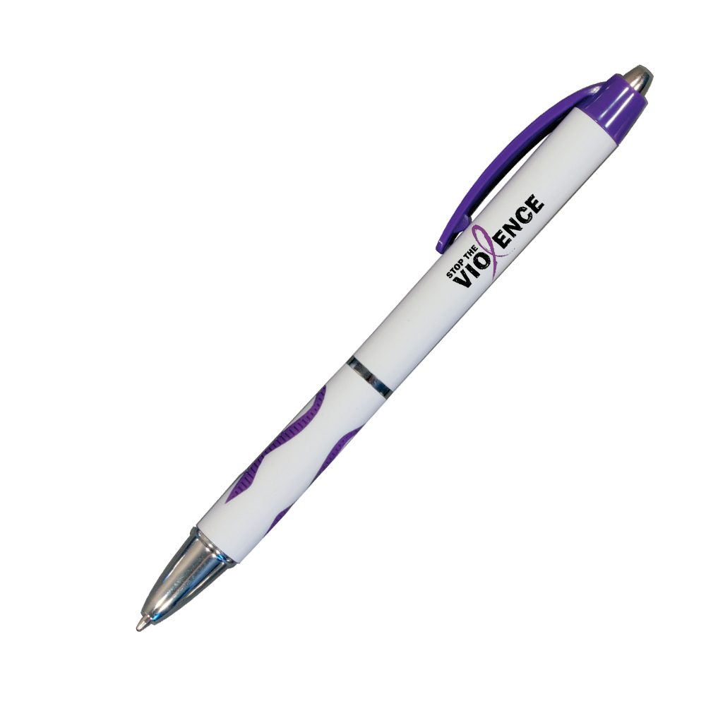 Purple color option for Awareness Grip Pen, Full Color Digital
