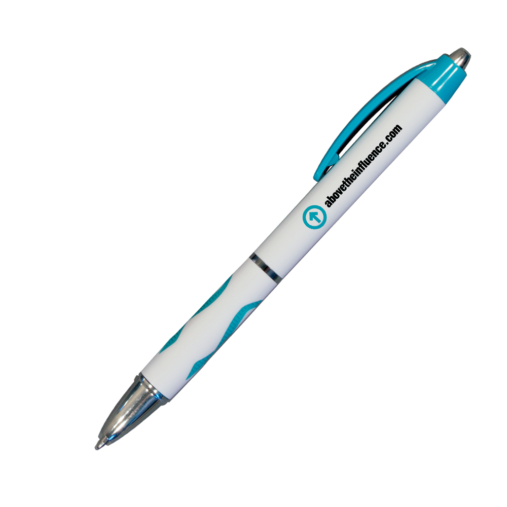 Teal color option for Awareness Grip Pen, Full Color Digital