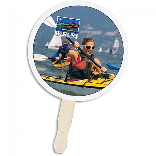 Photo of Circle Shape Hand Fan, Full Color Digital