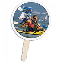 Circle Shape Hand Fan, Full Color Digital