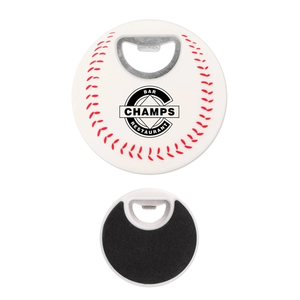 Photo of Baseball Coaster Bottle Opener