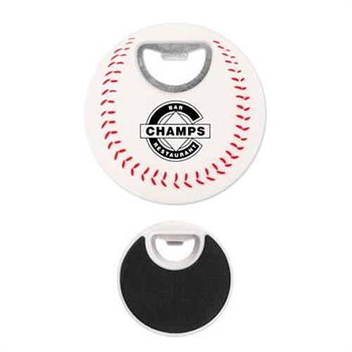 Photo of Baseball Coaster Bottle Opener