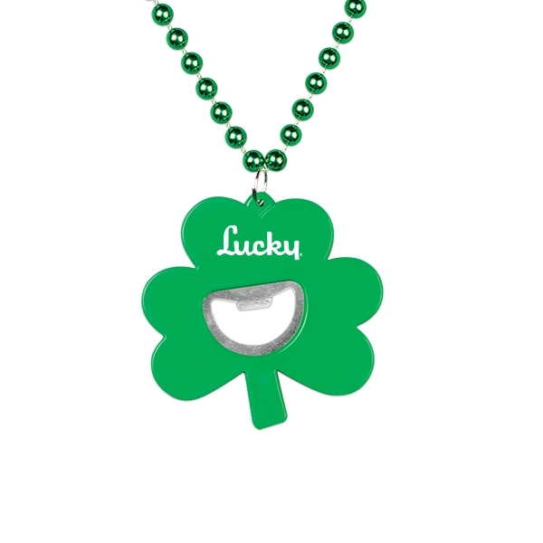 Green color option for Shamrock Bottle Opener Medallion Beads