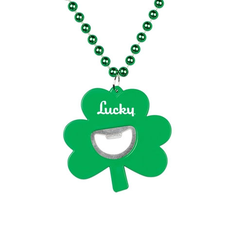Main photo of Shamrock Bottle Opener Medallion Beads