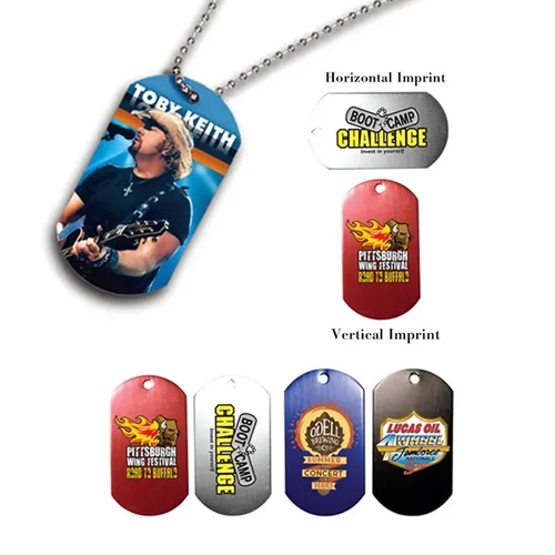 Main photo of Dog Tag , 4 1/2" Ball Chain With Full Color Digital Imprinting