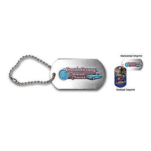Main photo of Dog Tag , 4 1/2" Ball Chain With Full Color Digital Imprinting