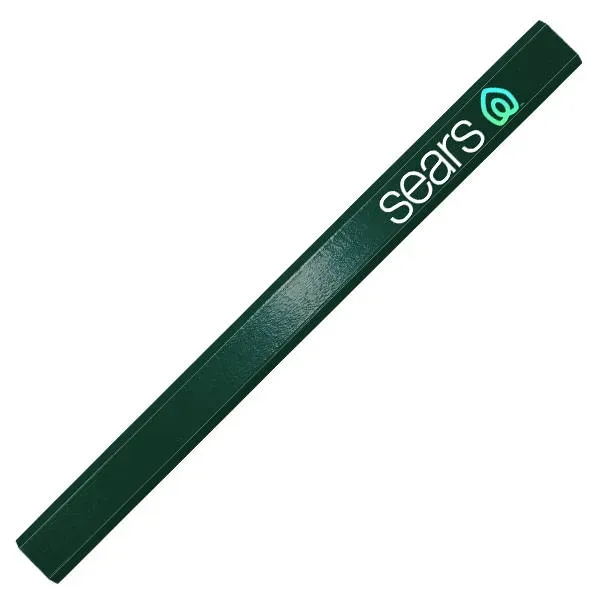 Dark Green color option for Enamel Finish Carpenter Pencils, Full Color Digital