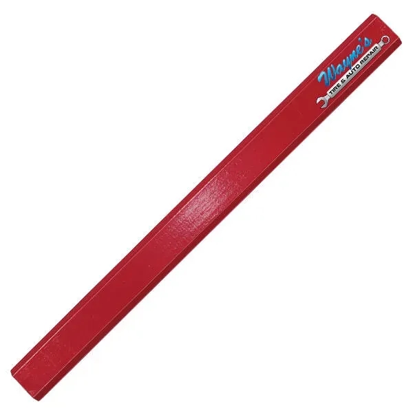Red color option for Enamel Finish Carpenter Pencils, Full Color Digital
