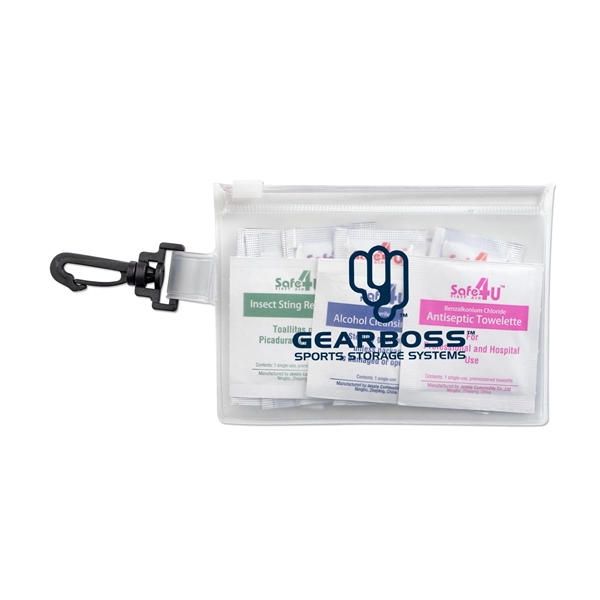 White color option for First Aid In Zip Close Pouch With Carabiner