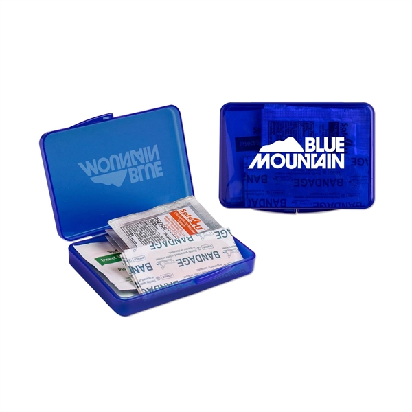 Blue color option for First Aid In Plastic Container